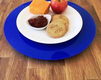 Blue Acrylic Lazy Susan - Turntable Plate