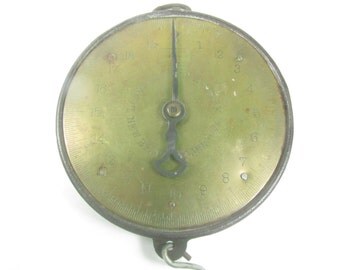 Brass Hanging Scale, Farmhouse Decor, Produce Scale, Vintage Scale, Metal Scale, Vintage Kitchen Scale, Landers Frary and Clark Scale