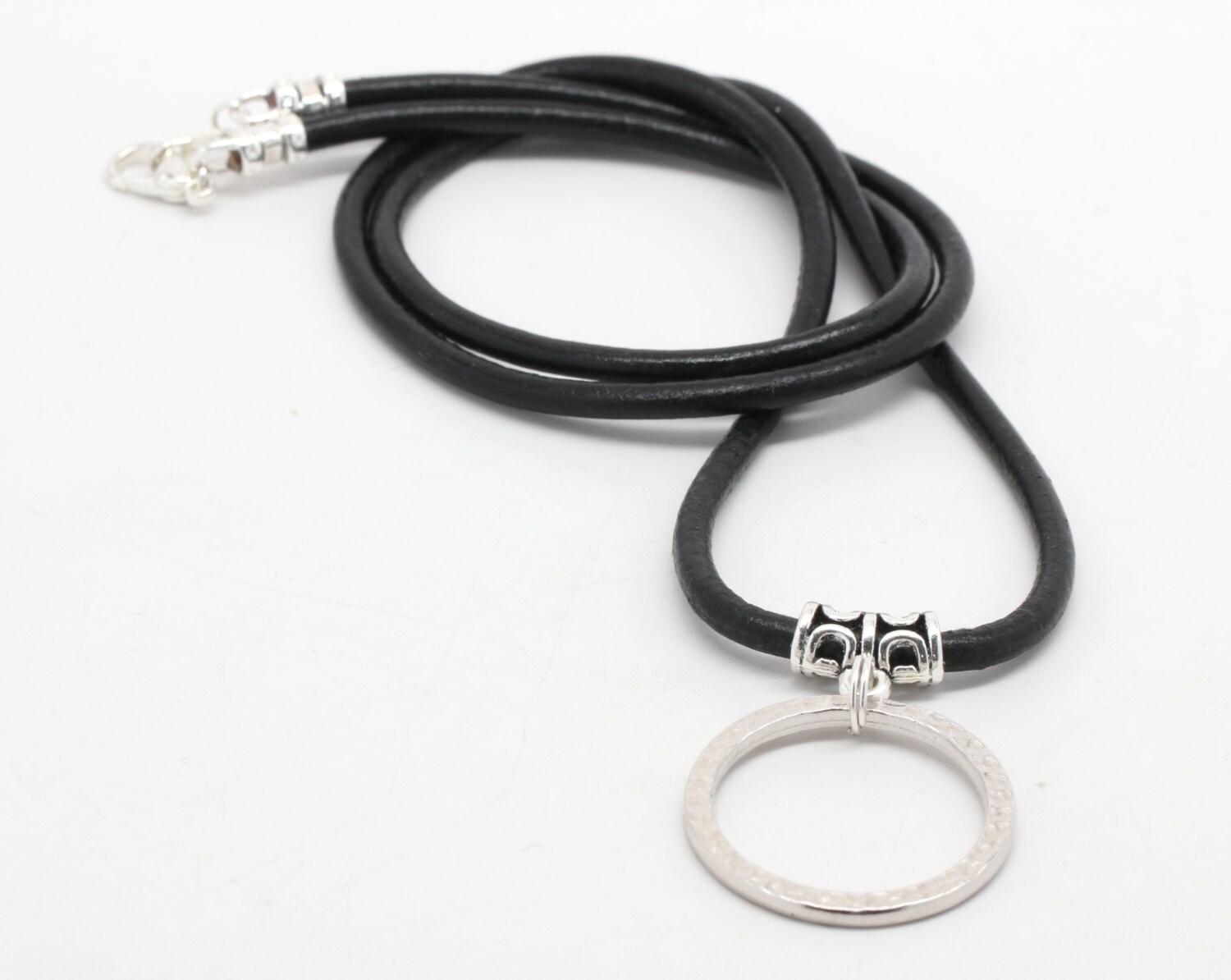 Leather Eyeglass Cord Black Lanyard Eyewear Cord Celtic