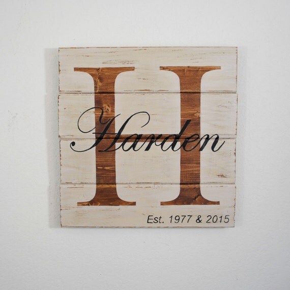 Distressed Wood Pallet Family Sign