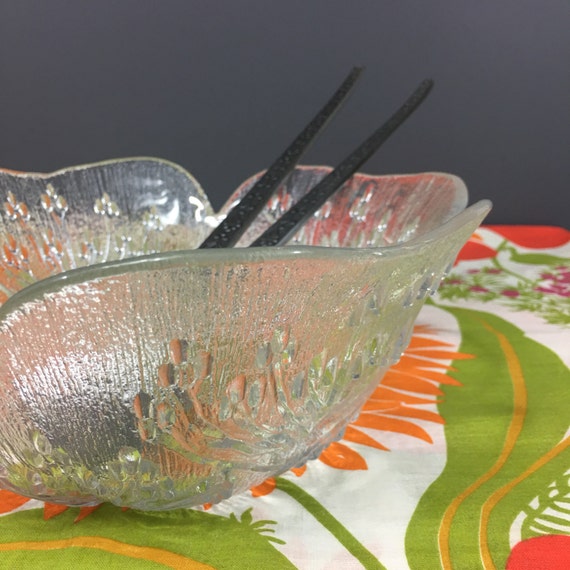 Dansk International Glass Floriform Serving Bowl by OwliceandStone
