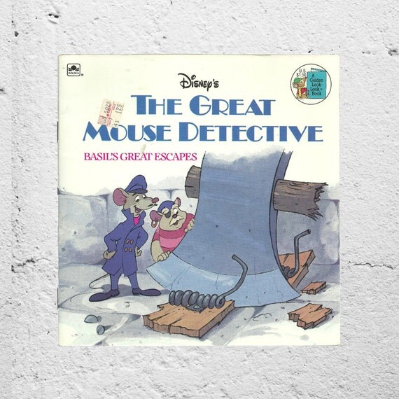 The Great Mouse Detective Vintage Disney Book by TheBookCottage