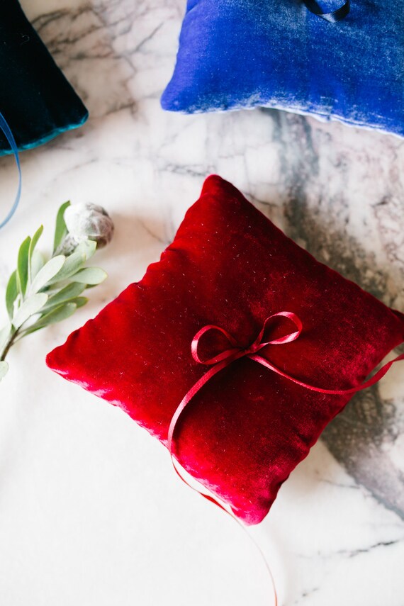 Ring Bearer Pillow Red Ring Pillow Wedding Pillow Wedding