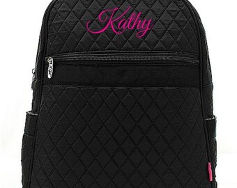 monogrammed backpack personalized solid