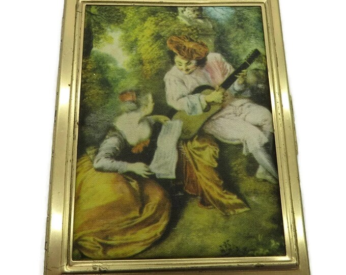 Vintage Photo Album, Victorian Screenprint Scene Compact Picture Book