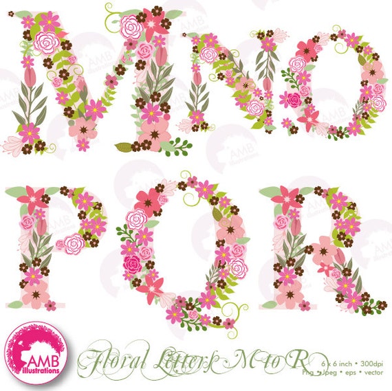 free flower alphabet clip art - photo #21