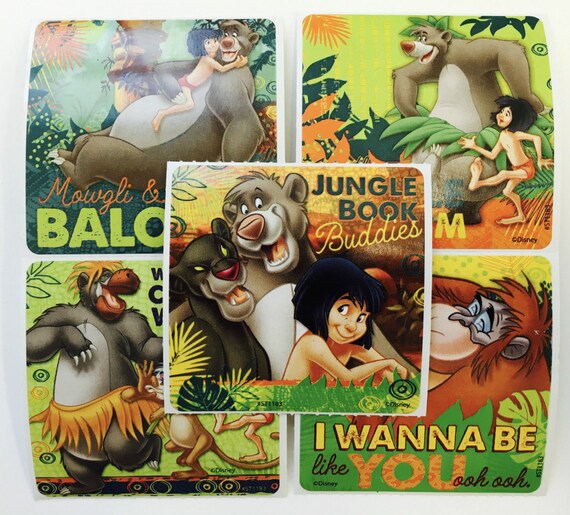 15 Disney Jungle Book Stickers Party Favors Envelope