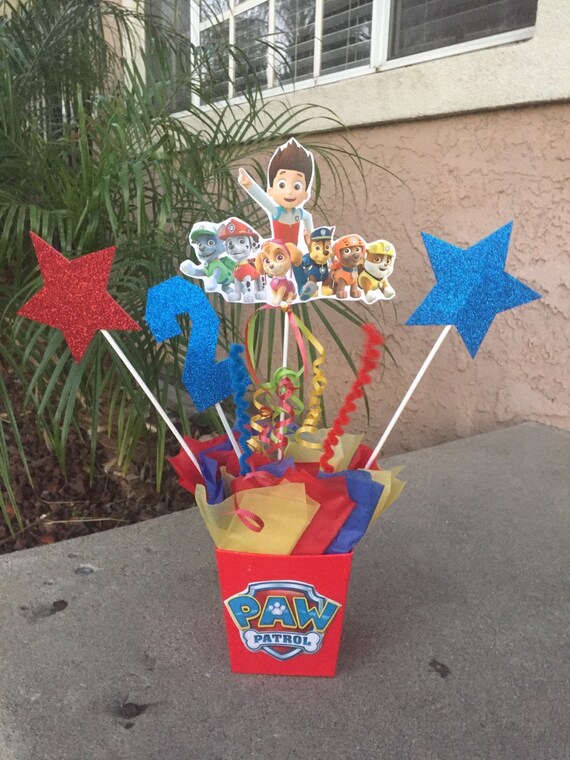 Paw Patrol Centerpieces Paw Patrol Party Paw Patrol