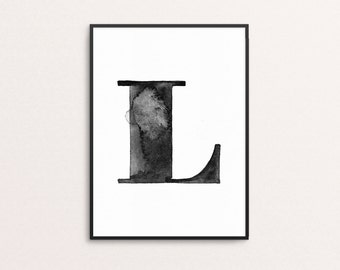 Letter L Home Decor watercolor letter l etsy Letter L Home Decor watercolor letter l etsy