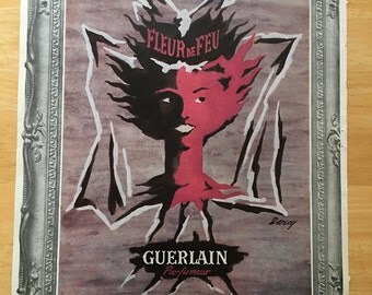 Vintage French Guerlain Parfum Ad 1951