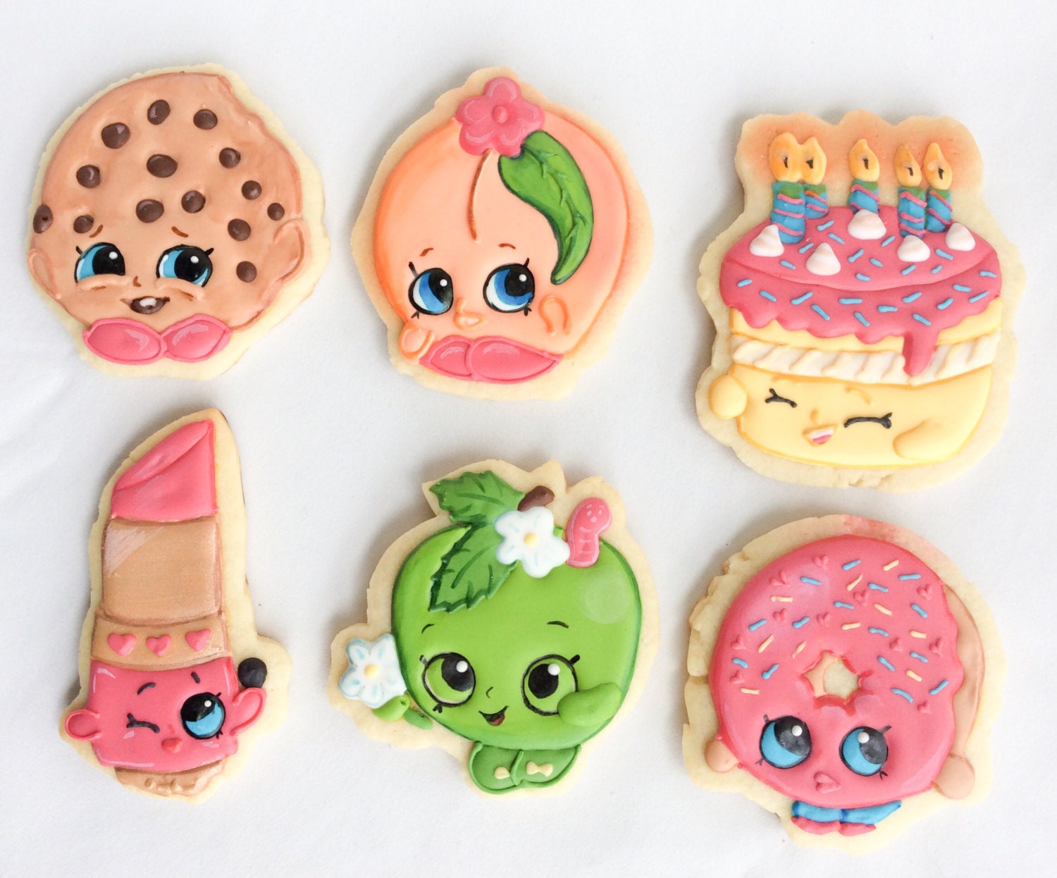 Shopkins cookies one dozen shopkin character by Cupcaitsandcake