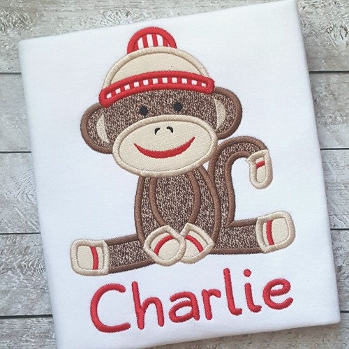 Sock Monkey Applique Design Monkey Applique Design Sock