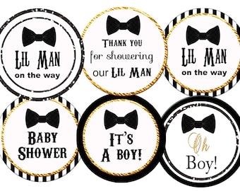 Bow tie baby shower, bow tie party bow tie baby shower lil man sprinklebaby shower printable bow tie baby shower cupcake digital