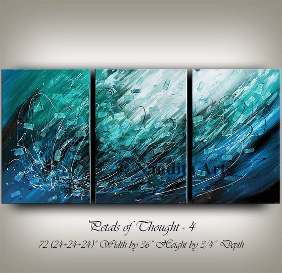 Wall Art Turquoise / Blue / Teal Home by ContemporaryArtDaily