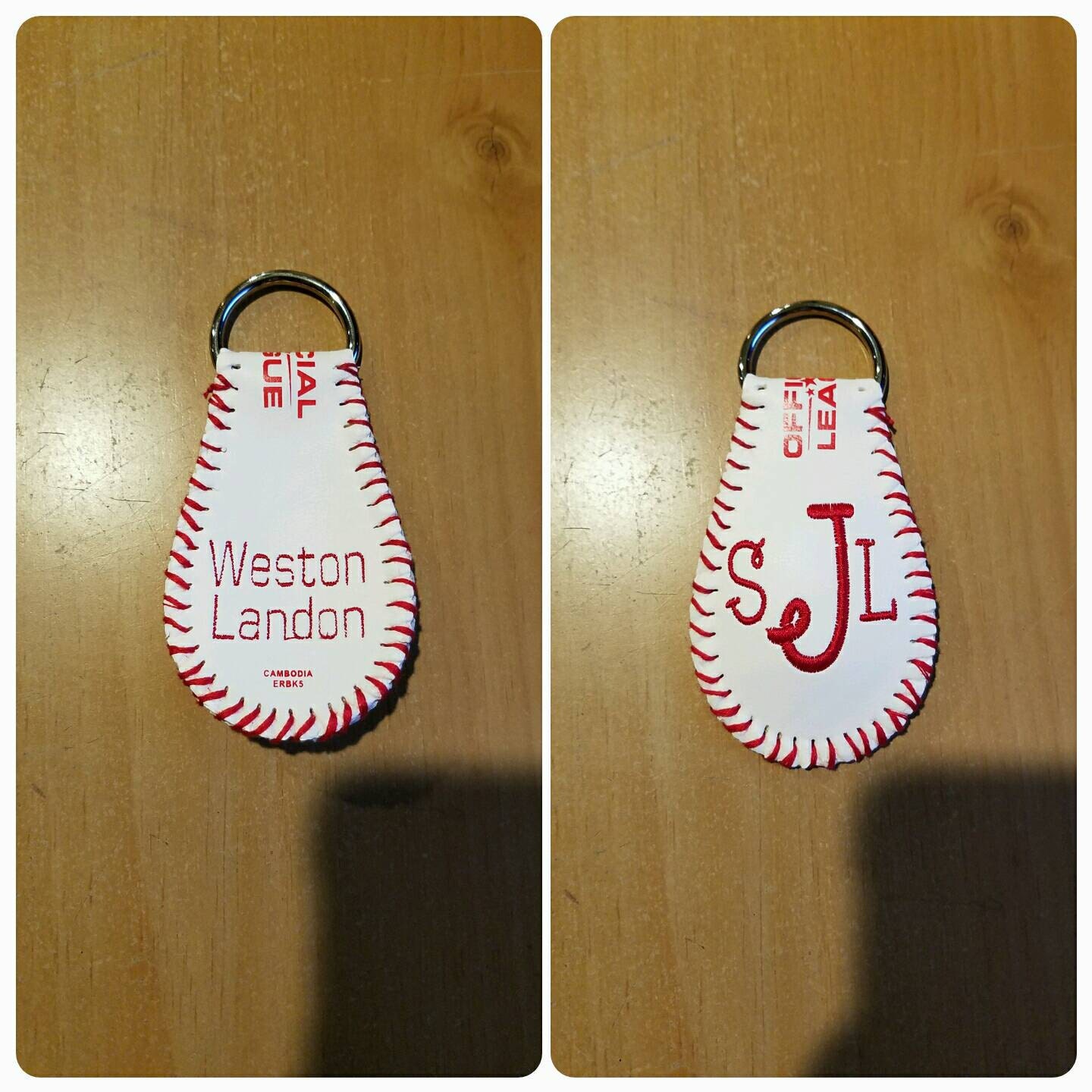 Baseball key chains by SSouthernMonogram on Etsy