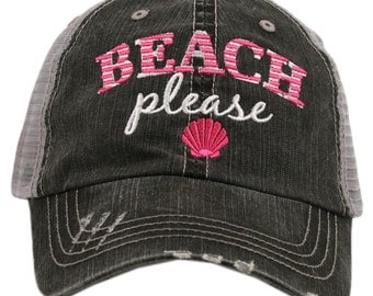 Beach Please Trucker Hat ~ Beach Please Hat ~ Beach Please Baseball Hat ~ Beach Hat ~ Spring Break ~ Women's Hat ~ Adorable