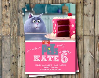 Secret Life of Pets Invitation