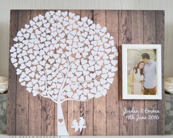 Wedding Guestbook - Rustic Wedding Guest Book - Custom Guest Book - Alternative Unique Guestbook - Tree Guest Book
