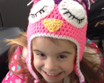 Child's Crochet Owl Hat PDF Pattern
