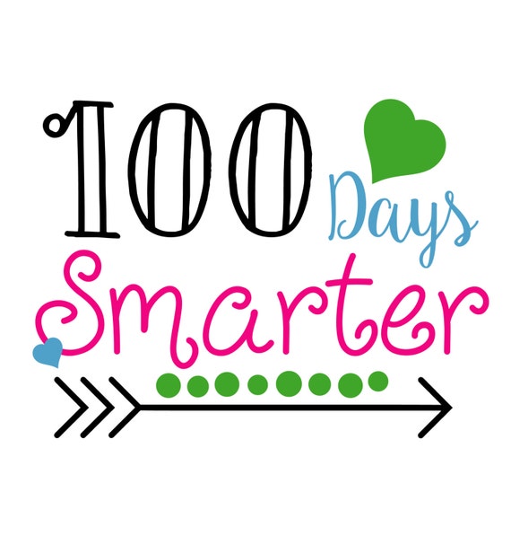 100 days smarter SVG DXF EPS Cut file.