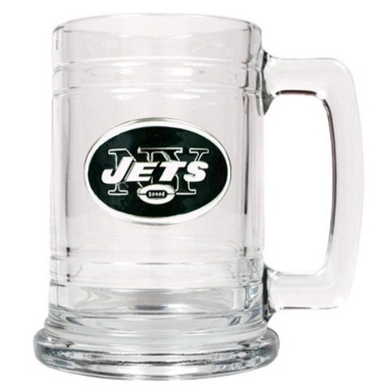 Personalized beer mugs new york jets football monogrammed engraved    football beer mugs