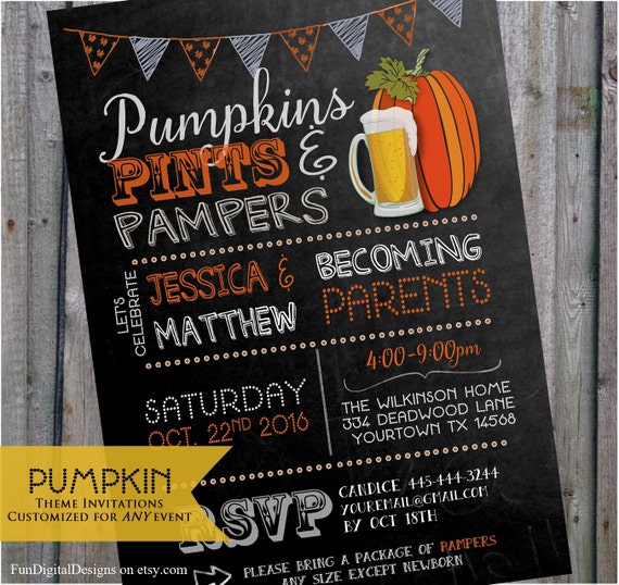 diaper party invites