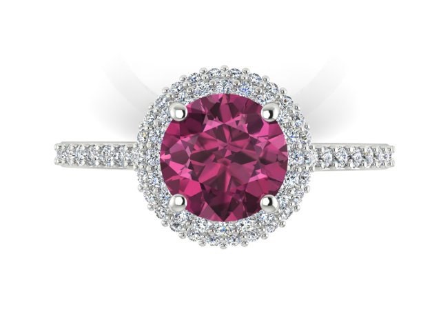 Diamond Wedding Ring Bridal Engagement Rings Natural Pink