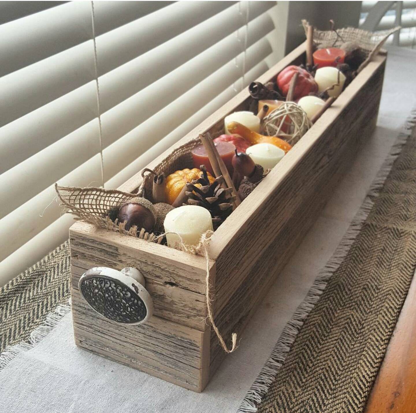 Large Planter Box Barnwood Box Coffee Table Tray Reclaimed