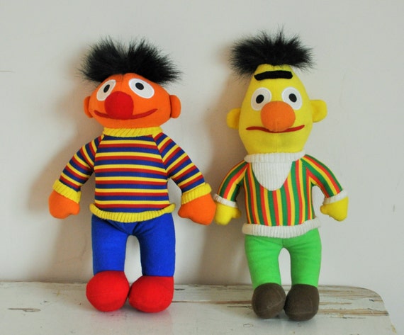 bert and ernie stuffed dolls