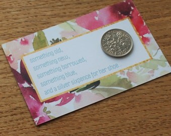 Silver Sixpence / Lucky charm / Wedding Favour / Gift for a Bride / Sixpence for a bride / Vintage Coin / Lucky Silver Sixpence
