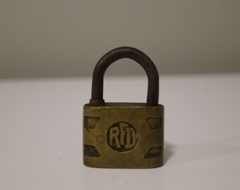 Vintage Padlock with Key