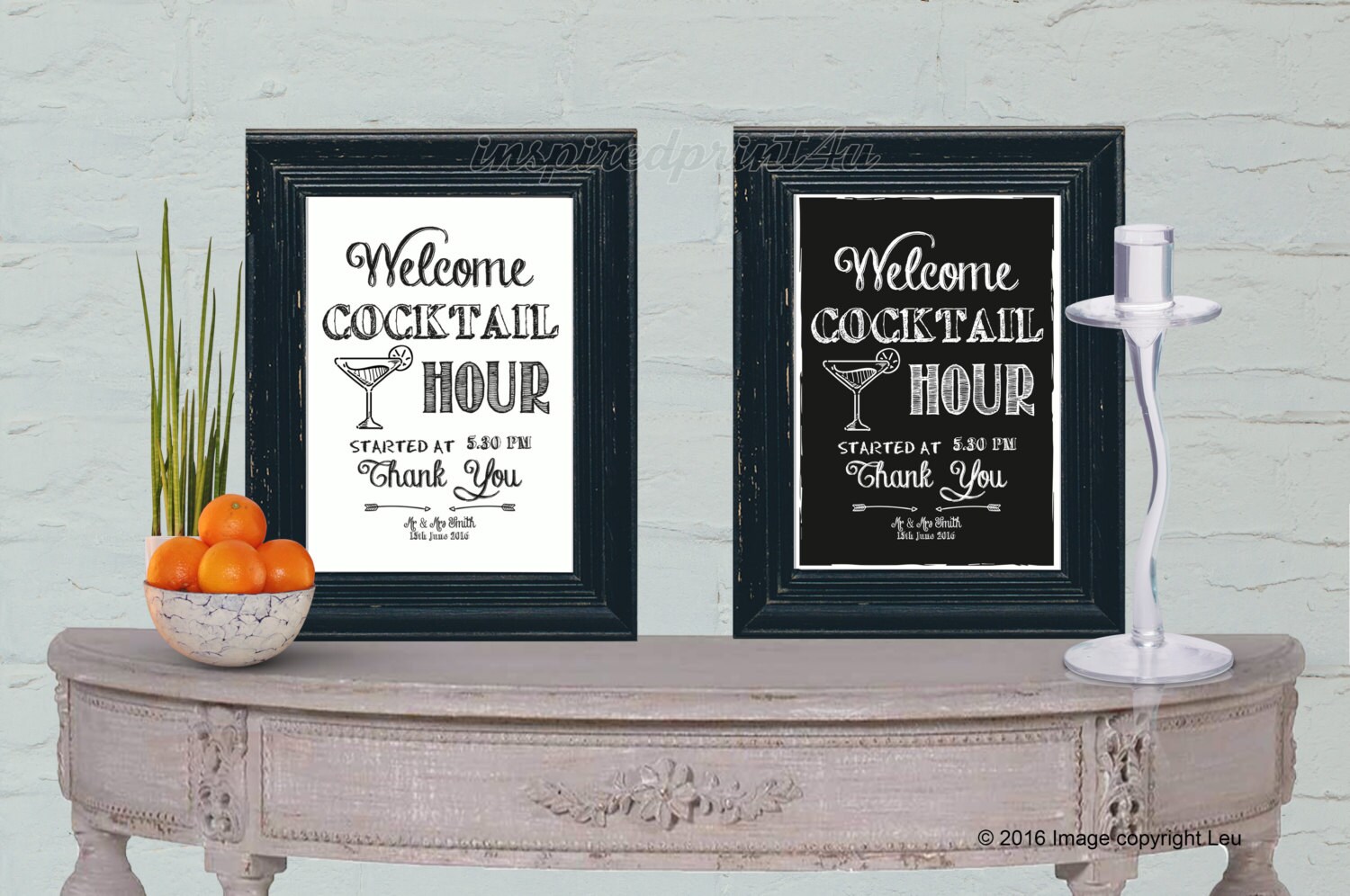 Cocktail Hour Sign Chalkboard Wedding by