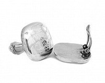 Monogrammed Clip on Earrings