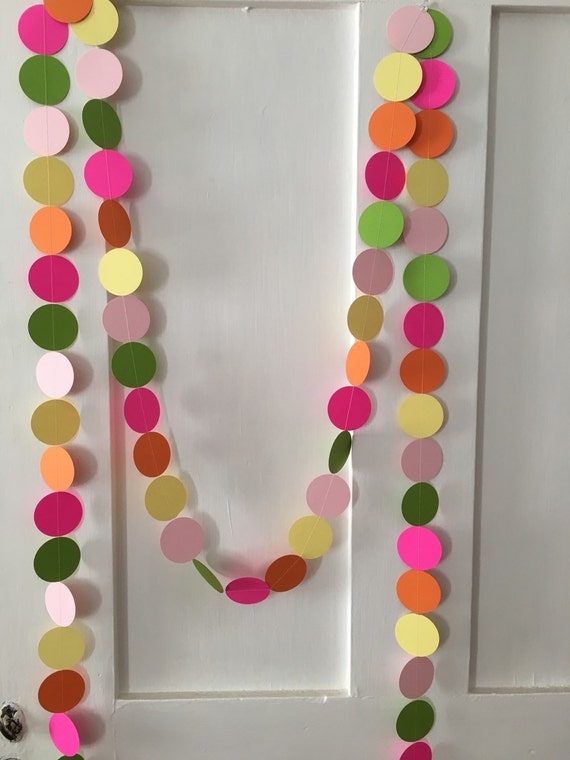 Sewn Paper Dot Garland by SweetMello on Etsy