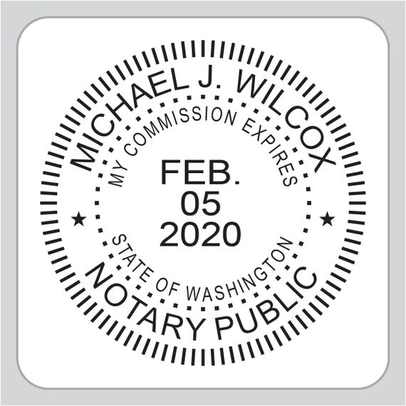 Washington State Notary Stamp Washington State Notary Public