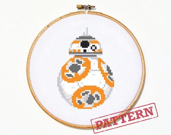 BB-8 Star Wars Cross Stitch Pattern