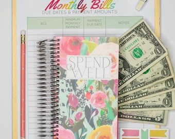 Spend Well Budgeting System - Secret Garden
