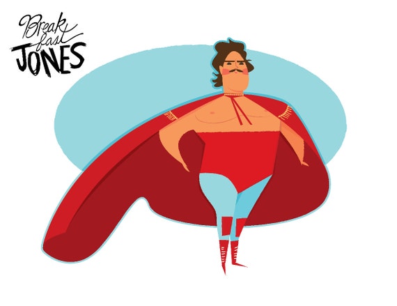 Items similar to Nacho Libre Art Print, Jack Black Wrestler