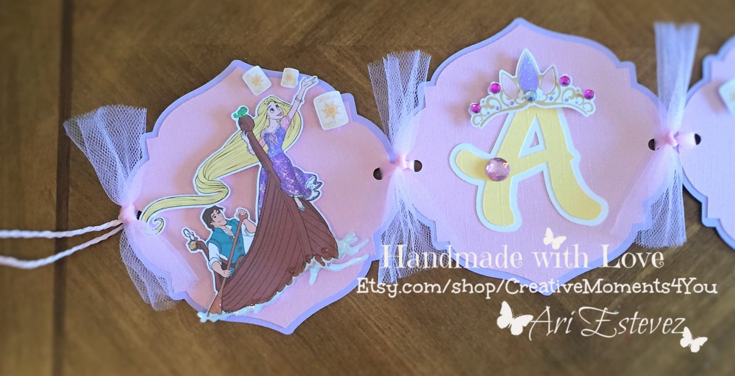 Tangled/Rapunzel Birthday Banner