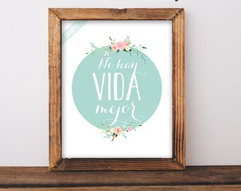 No Hay Vida Mejor Testigos de Jehova Espanol Wall art New World Translation Bible Verse Printable JW Gift