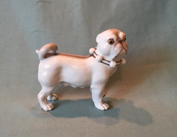 antique pug dog figurines