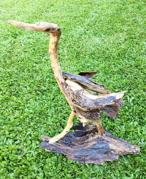 Driftwood Bird Sculpture Driftwood Art Home by DominicaApplegate