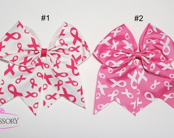Breast Cancer Cheer Bow, Breast Cancer Awareness, Breast Cancer Bows, Pink Bows, Cheer Bows, Cheerbows, Gift for her, Breast Cancer Gifts,