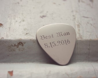 Custom Guitar Picks, Best Man Guitar Pic, Groomsmen Guitar Pick, Wedding Memento Gift