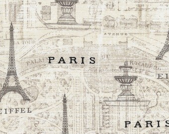 Paris theme fabric | Etsy