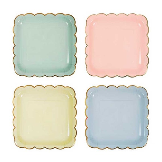 Pastel Scallop Small Plates Set of 8 Meri Meri by