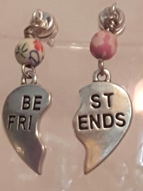 Items similar to Best Friends Stemless Wine Glass Charms on Etsy