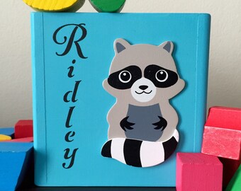 Custom baby gift toy forest animal toys turquoise wooden box baby's first birthday gift new baby gift personalized shape sorting box forest