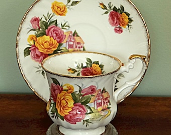Queens Rosina China Tea Cup and Saucer Centenary Dear