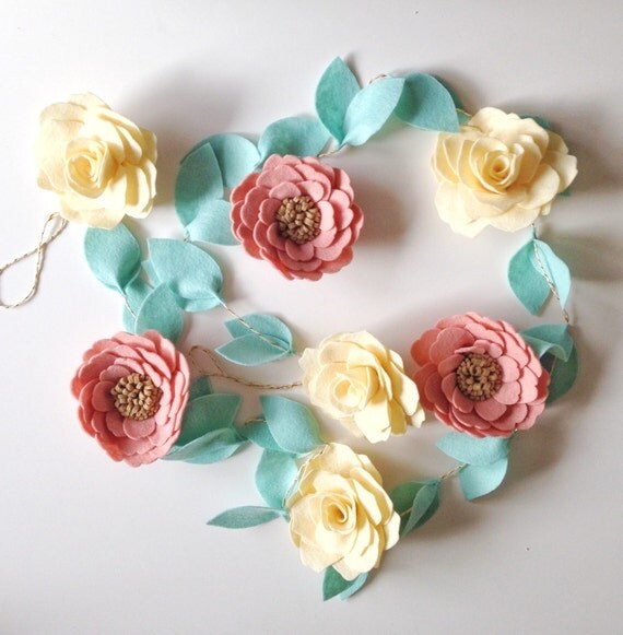 Felt Flower GarlandFelt GarlandFlower GarlandCustom by thegreyrose